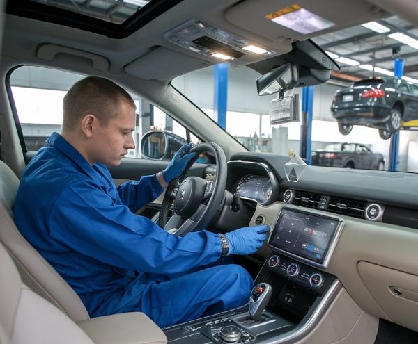 Technician checking adas at dingmans Technician-checking-adas-at-dingmans